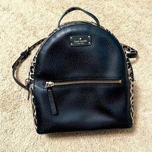 Small leopard print/black Kate Spade back pack AUTHENTIC